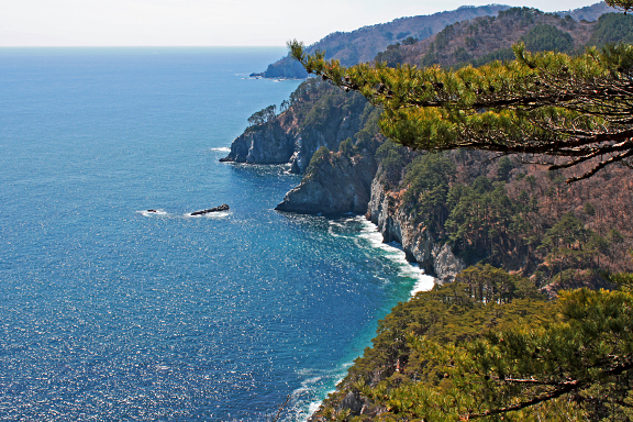 白崎と海岸線