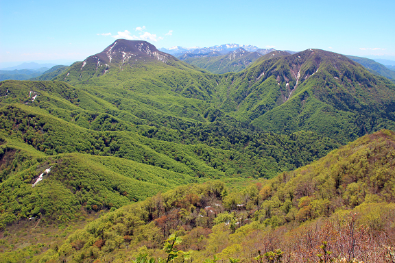 二口山塊と蔵王連峰