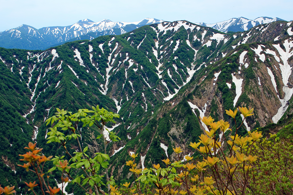 障子ヶ岳と朝日連峰